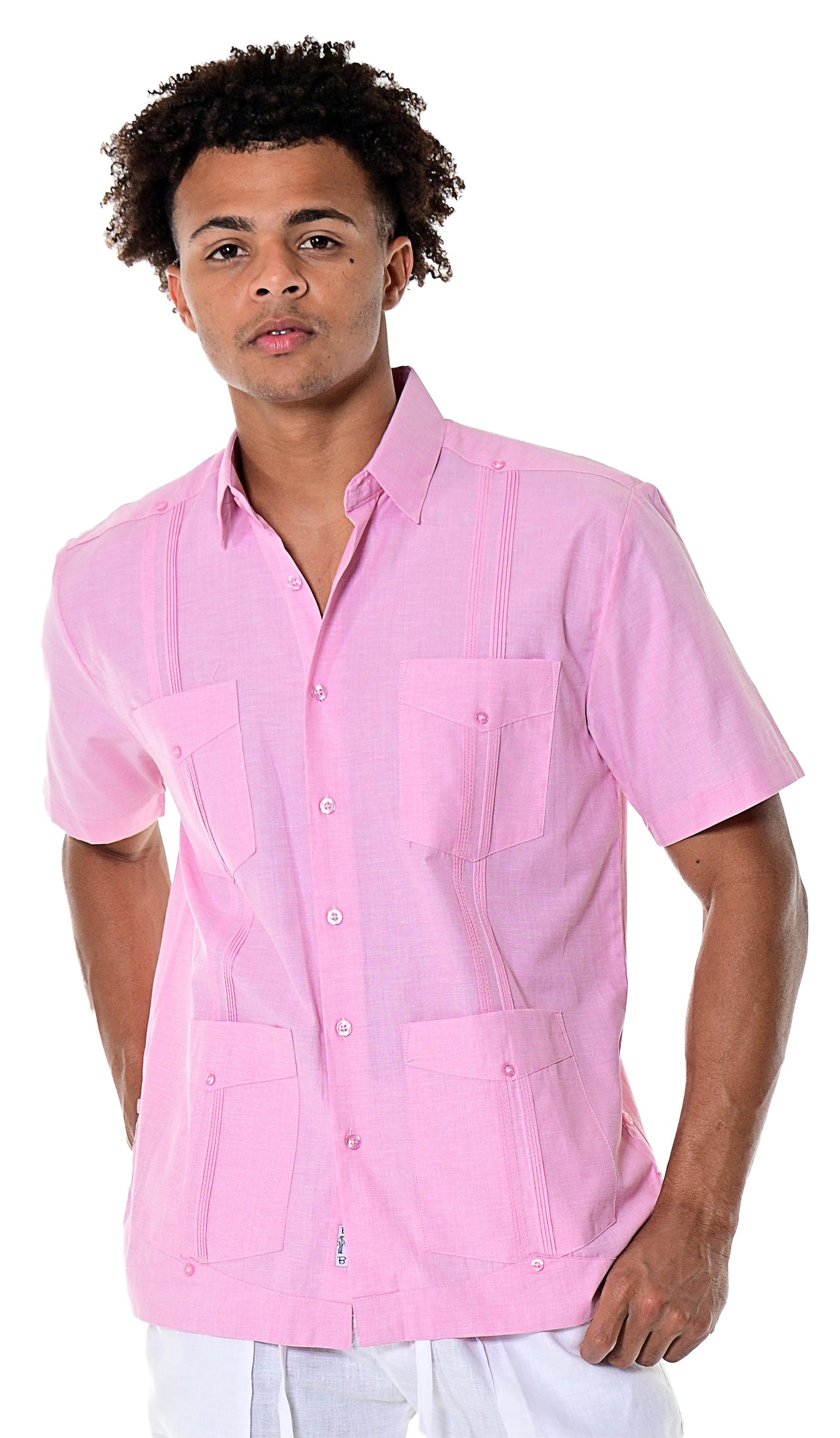 Guayabera Shirt for Men Short Sleeve Traditional 4 Pocket Chacavana - Casual Tropical Wear