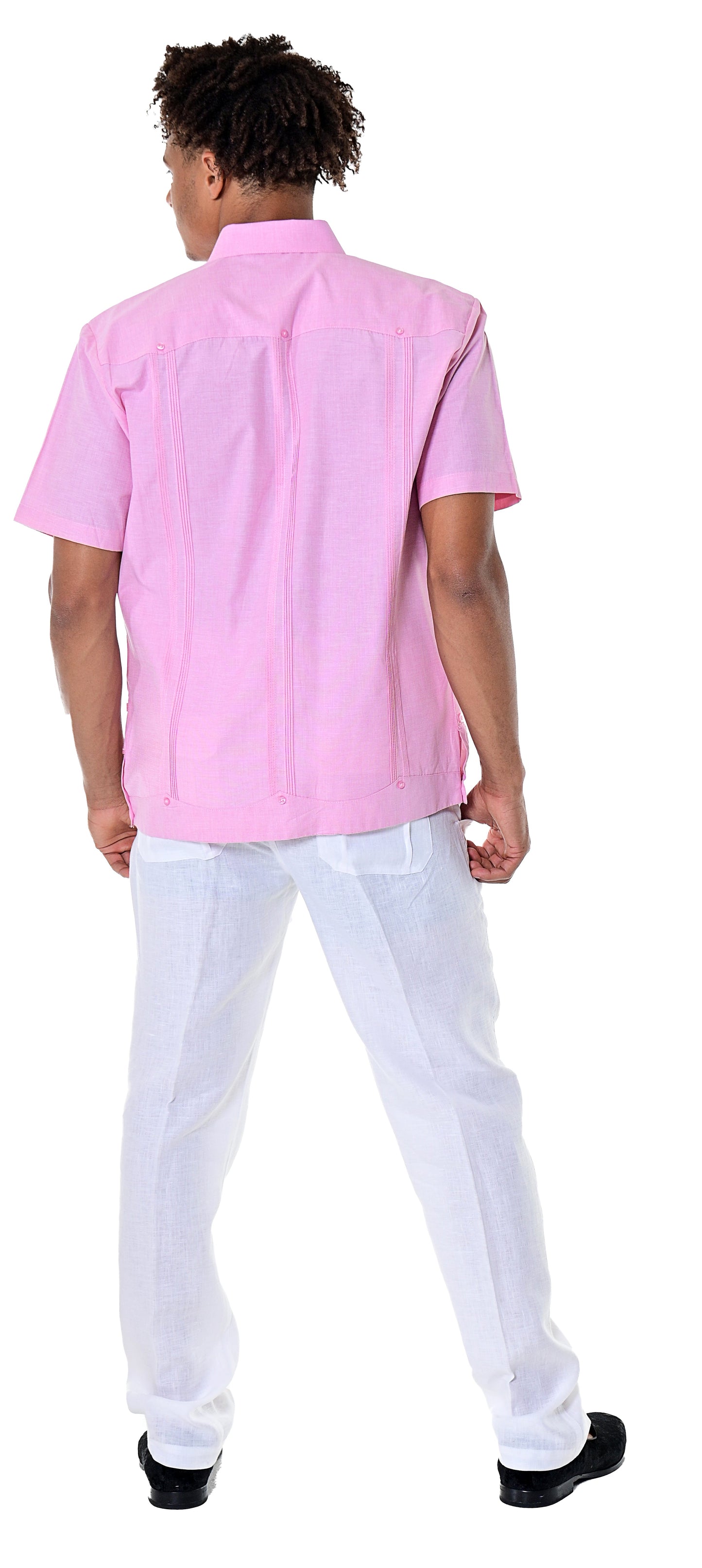 Guayabera Shirt for Men Short Sleeve Traditional 4 Pocket Chacavana - Casual Tropical Wear