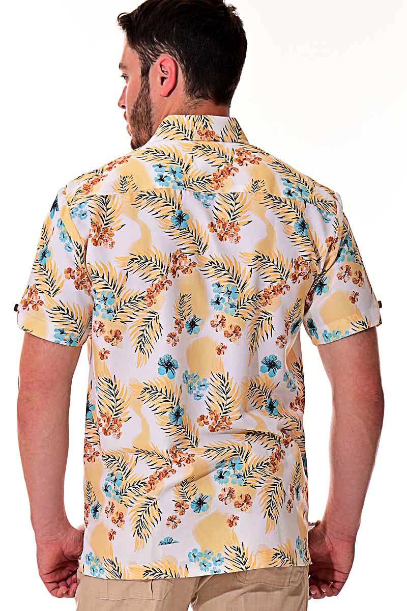 Men Rayon Short Sleeve Tropical Printed Shirt - MRS100