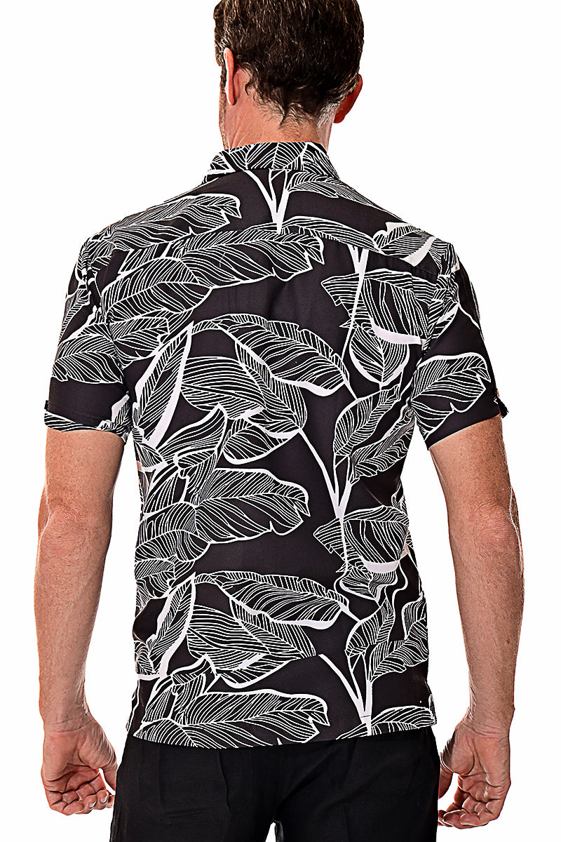 Men Rayon Short Sleeve Tropical Printed Shirt - MRS101