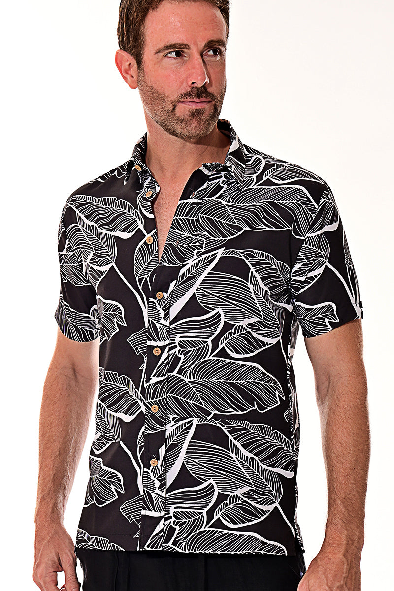 Men Rayon Short Sleeve Tropical Printed Shirt - MRS101