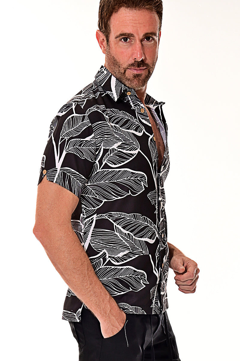 Men Rayon Short Sleeve Tropical Printed Shirt - MRS101